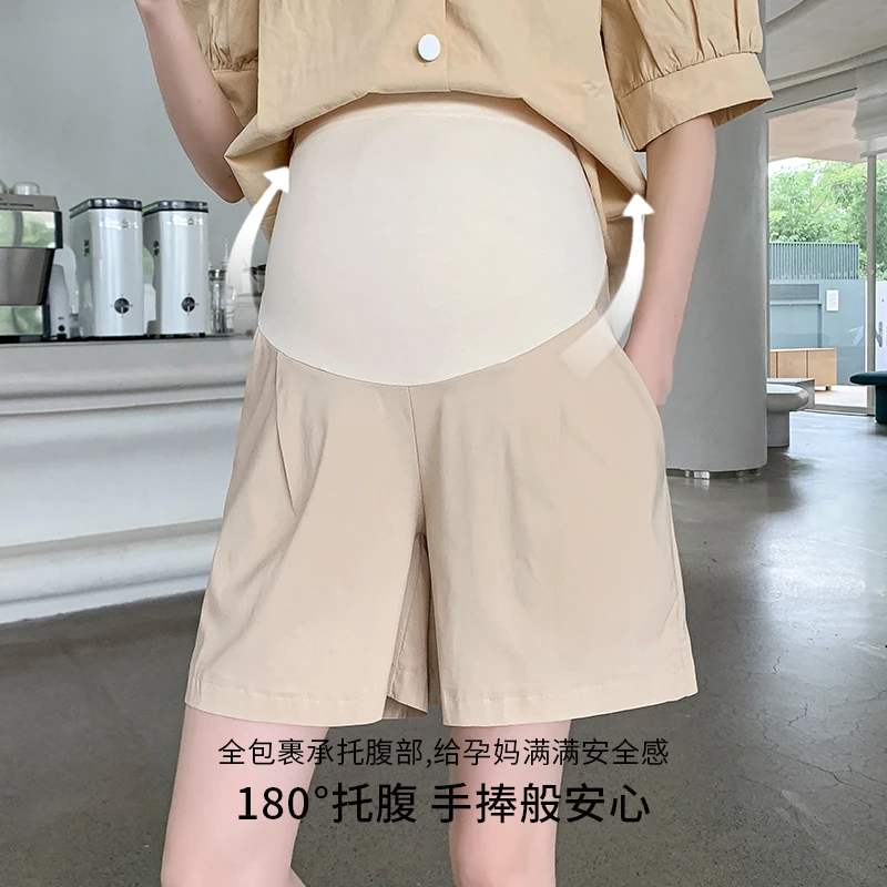 小个子孕妇短裤夏季薄款A字工装三分裤2025新款显瘦百搭托腹潮妈