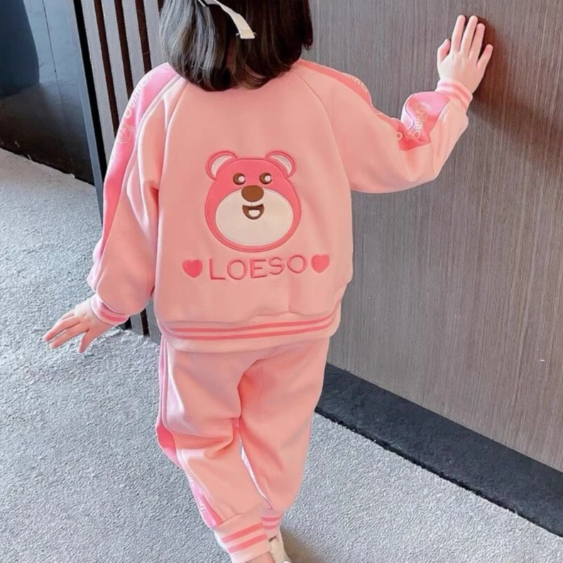 女童洋气运动卫衣两件套装1岁女孩2洋气3衣服4宝宝童装小童春秋装
