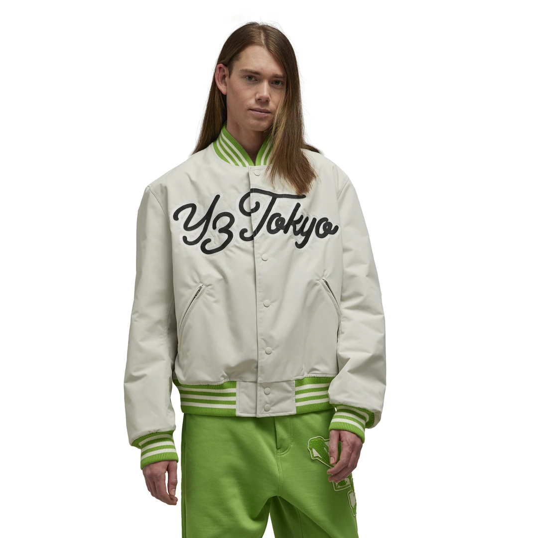 Y-3/Y-3（39-IQ2143）灰白色秋冬保暖夹棉棒球夹克休闲潮流情侣外套