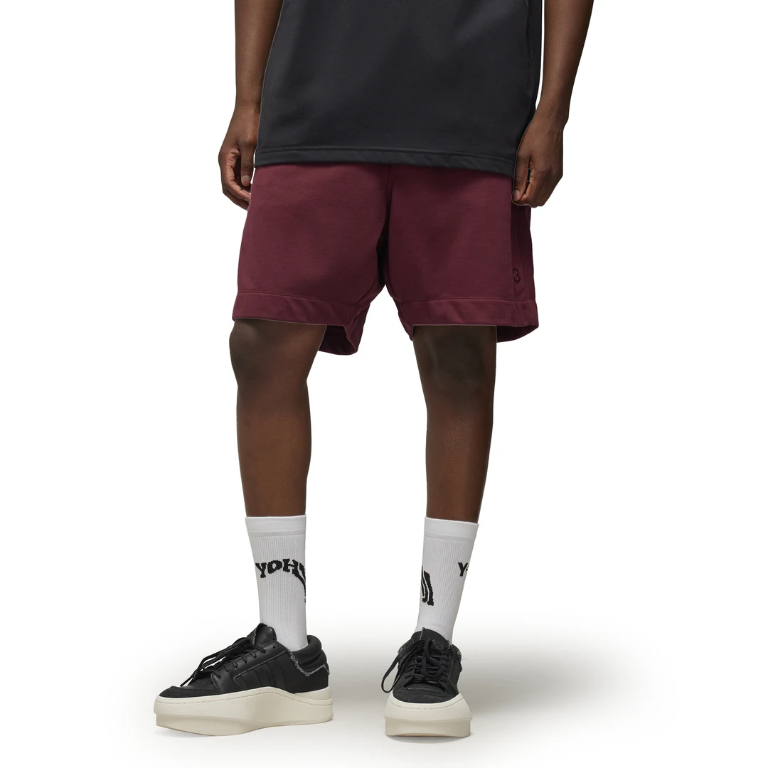 Y-3/Y-3（50-IV5578）酒红色经典夏季宽松运动休闲短裤