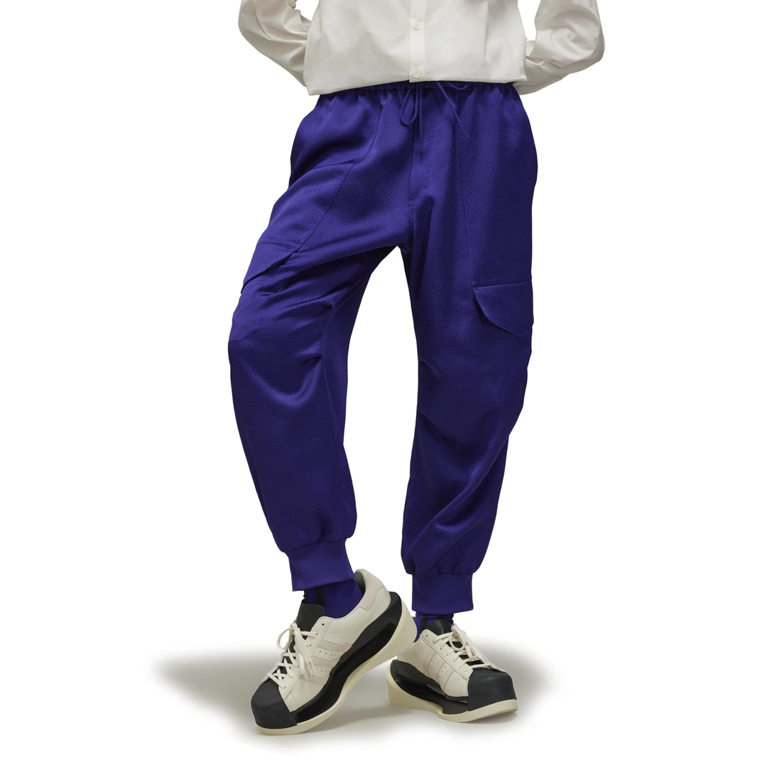 Y-3/Y-3（51-JE3426）紫色肌理面料大兜收口宽松运动休闲裤