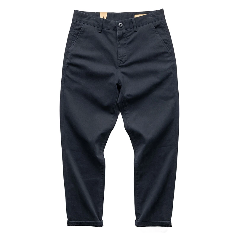 52371男士秋冬厚实弹力小直筒休闲裤百搭潮流春秋