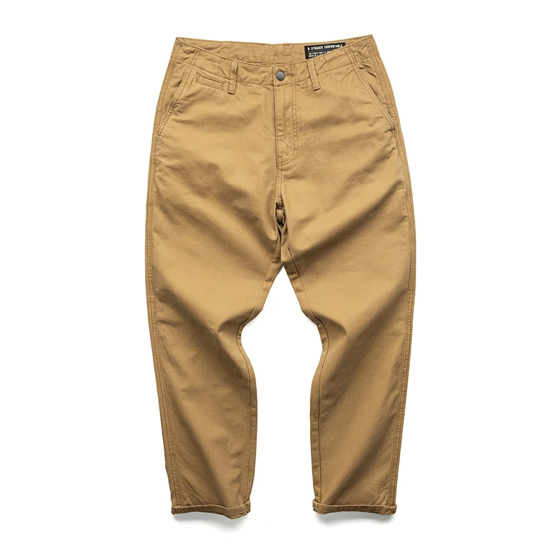 58229男士秋冬纯纯棉亲肤简约舒适百搭微宽松小直筒休闲裤