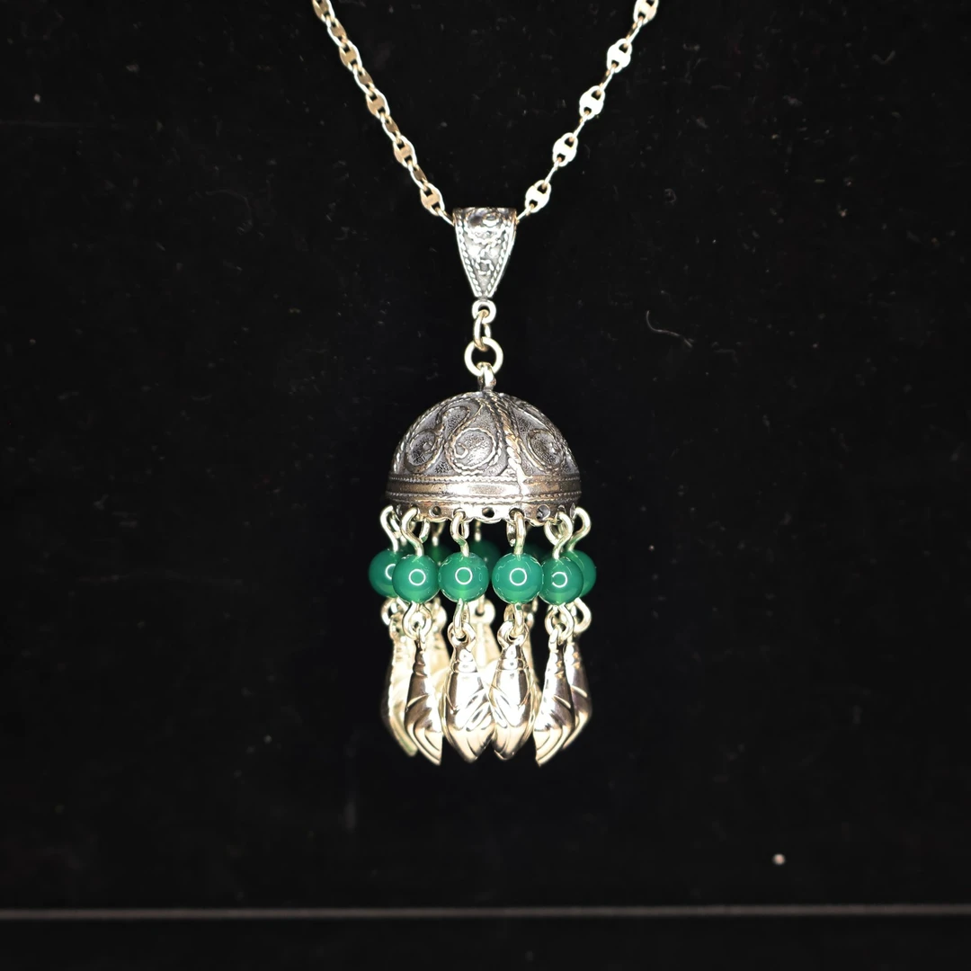 哈萨克族纯手工进口高档复古毛衣链