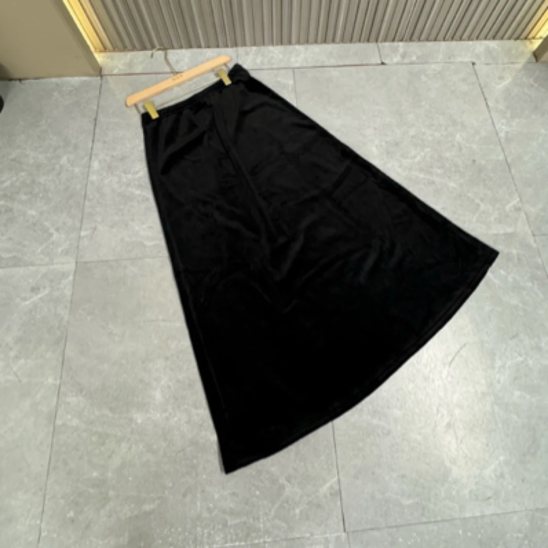 加绒加厚丝绒A版显瘦半裙