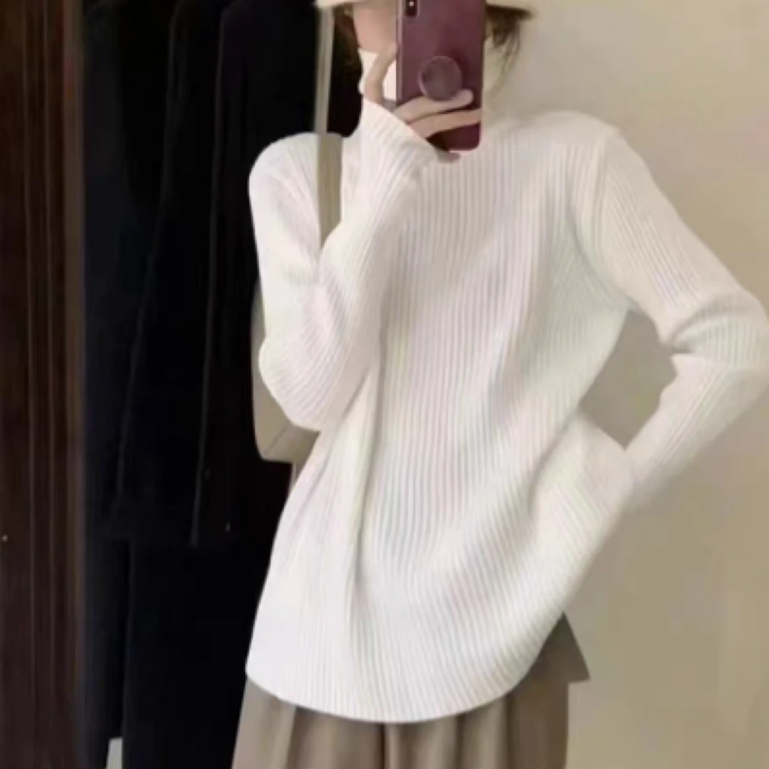 527高领百搭正肩针织毛衣