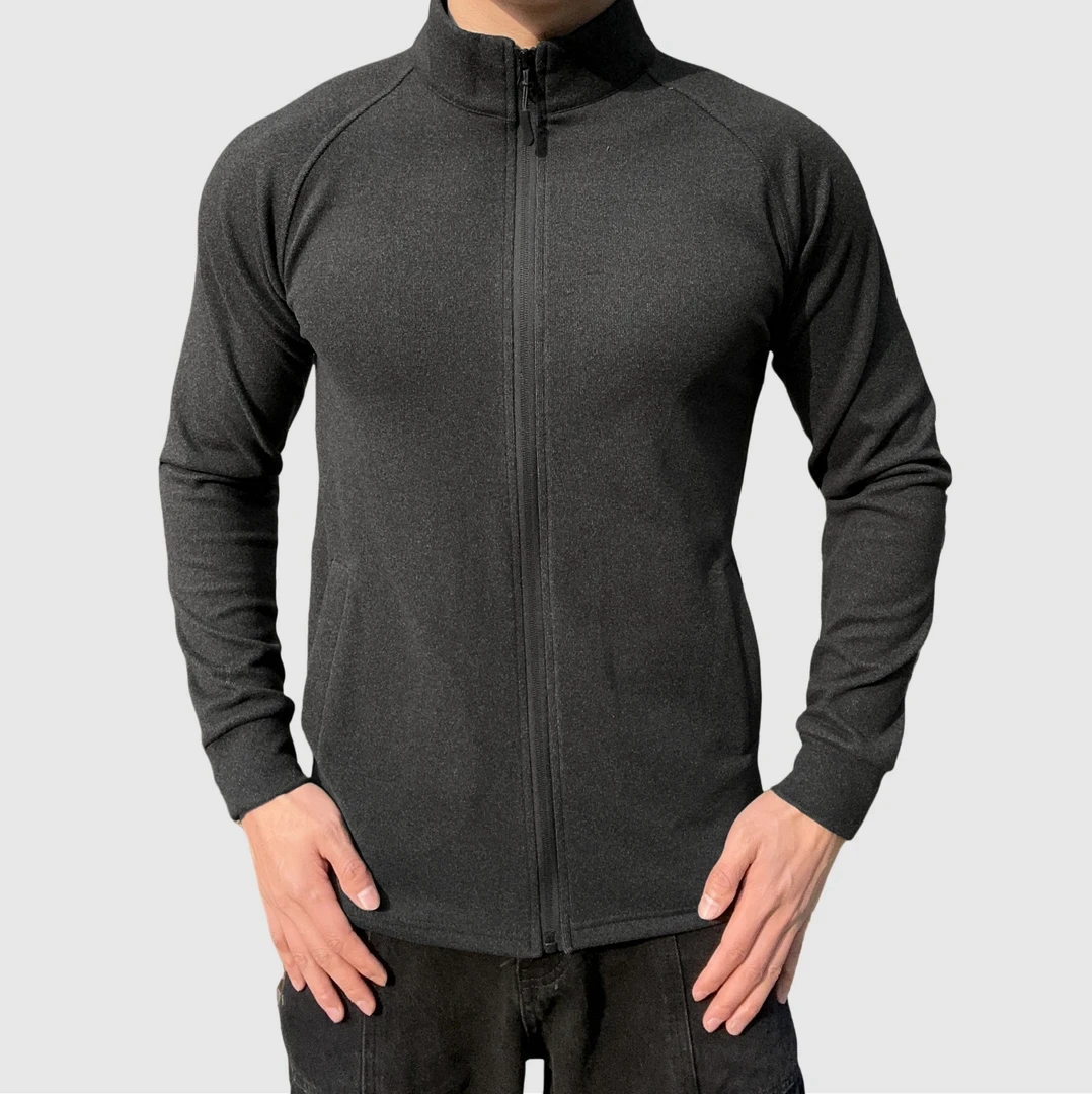 冬季保暖德绒锁温轻量全拉链立领户外休闲抓绒衣健身训练跑步长袖