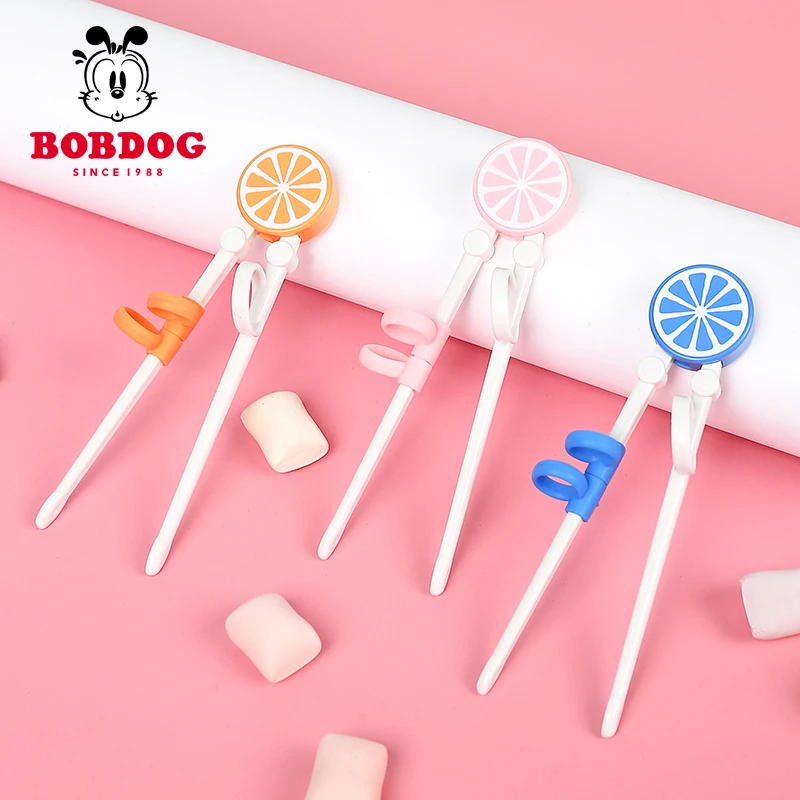 Bobdog/巴布豆6805儿童学习训练筷1-2-3岁宝宝辅助幼儿练习筷子