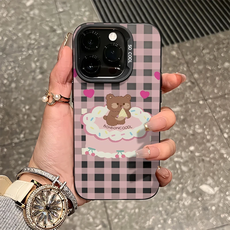 蛋糕小熊ins风适用iphone15苹果手机壳14软胶13/12Promax高颜值RQ