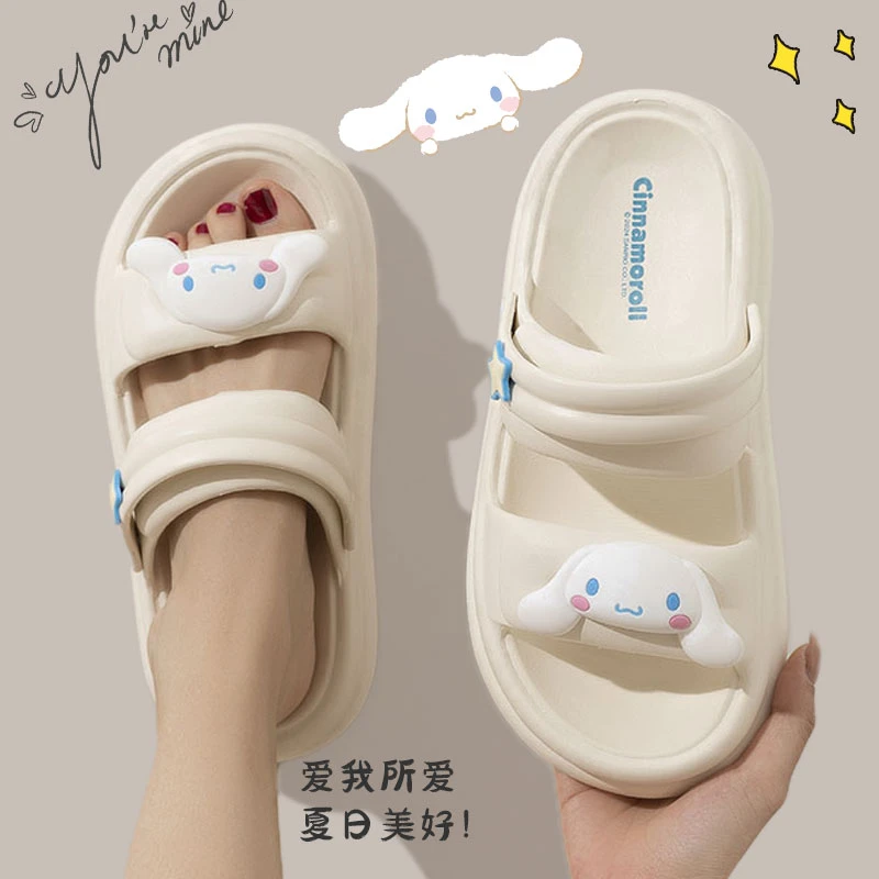 可爱凉鞋女款夏季2025新款外穿厚底沙滩亲子百搭舒适外穿凉拖鞋女