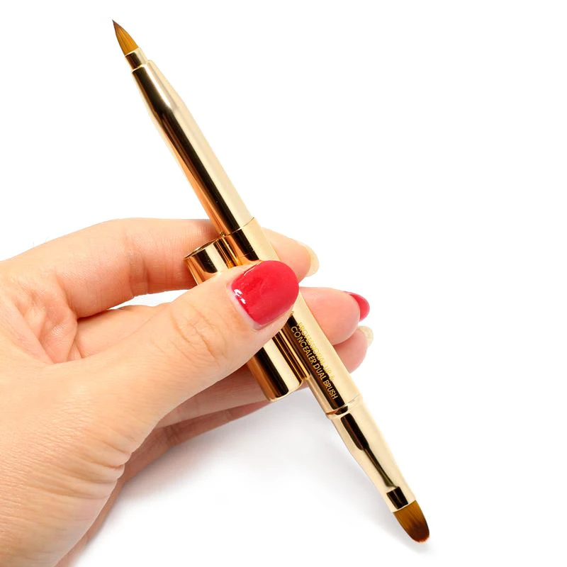 JIANNZT/简丝特伸缩口红刷唇刷金属双头带盖便携化妆刷