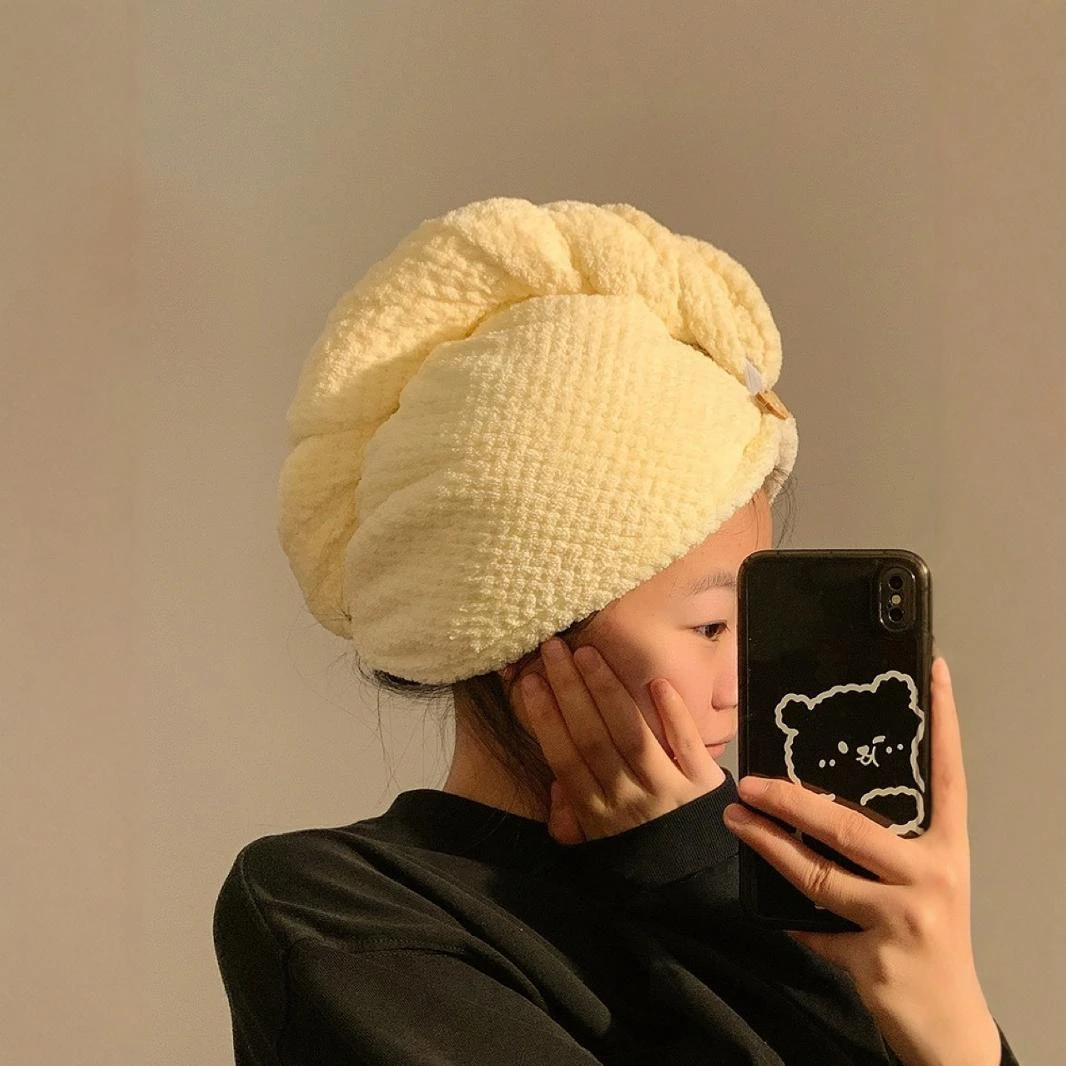 加厚双层干发帽女超强吸水速干洗头包头发毛巾擦头发干发帽子浴帽