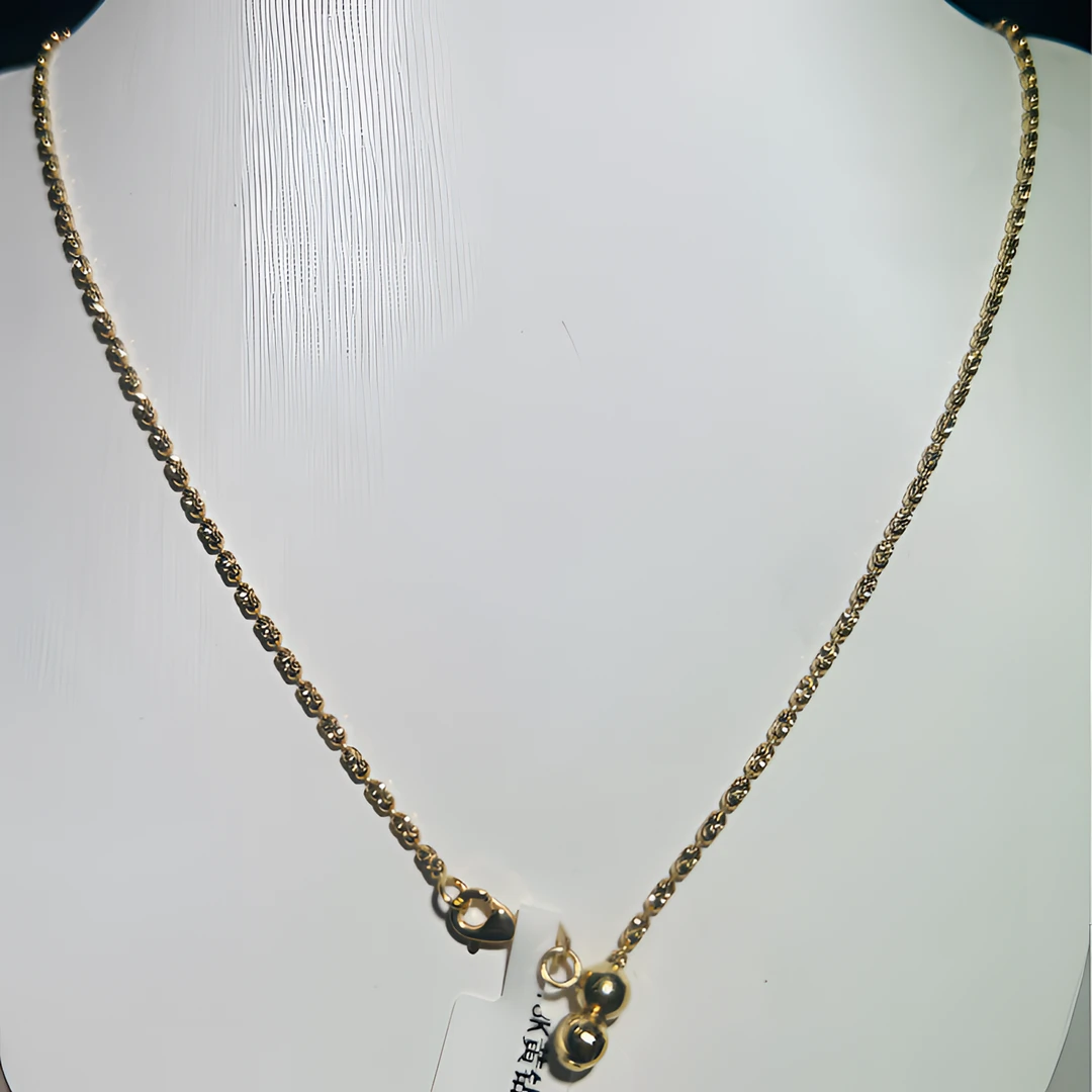 18k金/金色时尚百搭精致坠链(长约60mm/重约8.45克)-600684