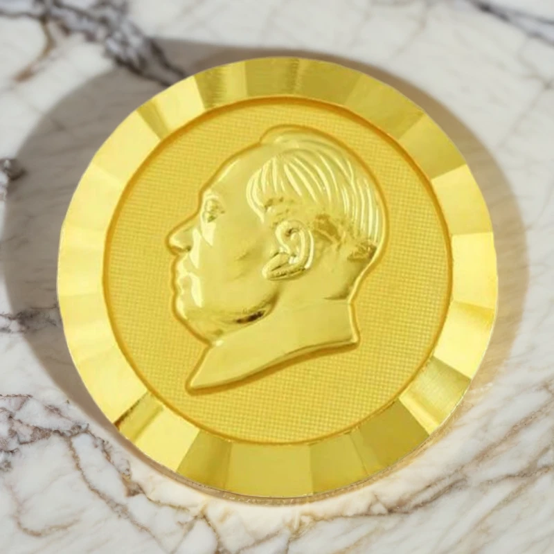 毛主席锌合金镀金像章金色经典胸章胸针毛爷爷像徽章珍藏纪念章