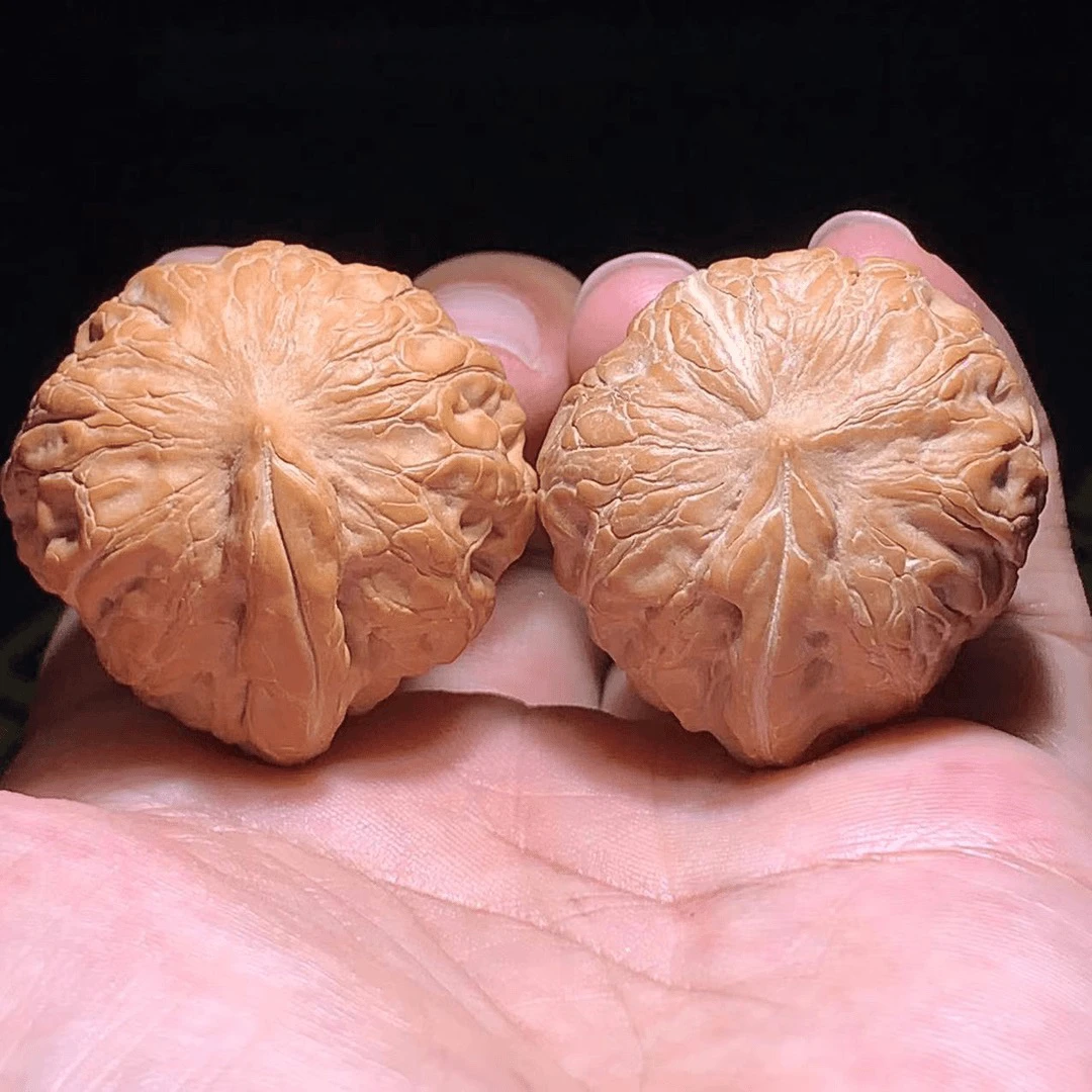 元宝一帆风顺异型文玩核桃 尺寸边35肚36高31