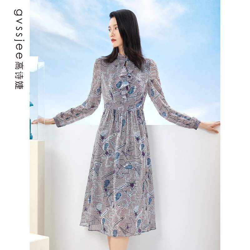 高诗婕新款长袖连衣裙221161021-90 显瘦