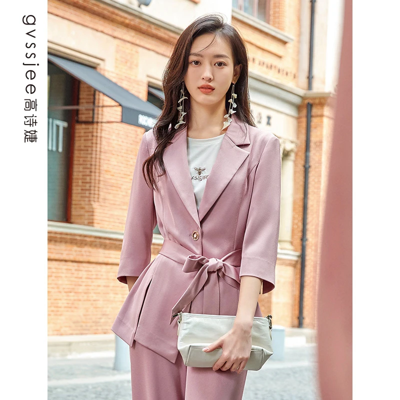 高诗婕秋季新款商场同款女醋酸气质外套通勤百搭上衣243231031-28