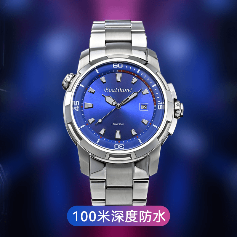 8035G宝航男士精钢全自动机械腕表高档手表简约时尚防水男表黑色