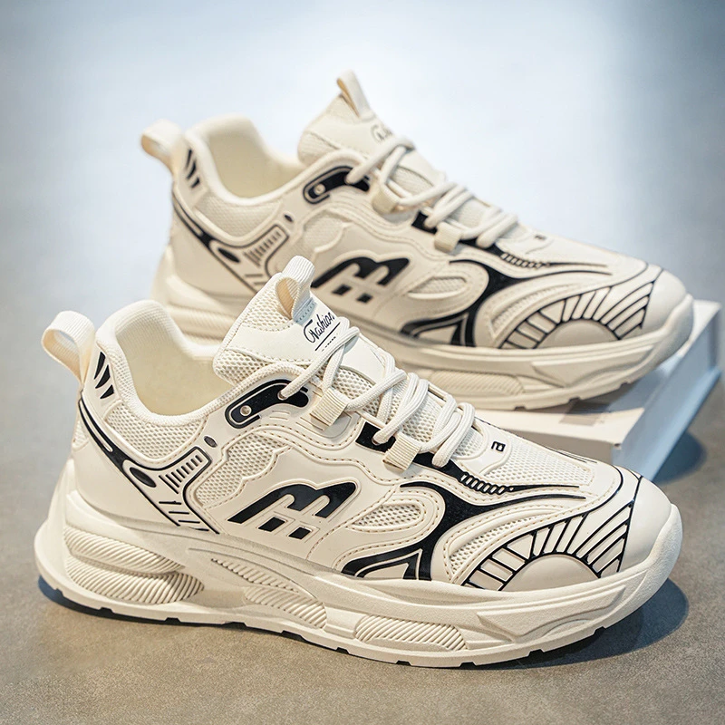 啄木鸟男鞋新款透气网面鞋子男士运动鞋韩版潮流百搭厚底休闲跑步