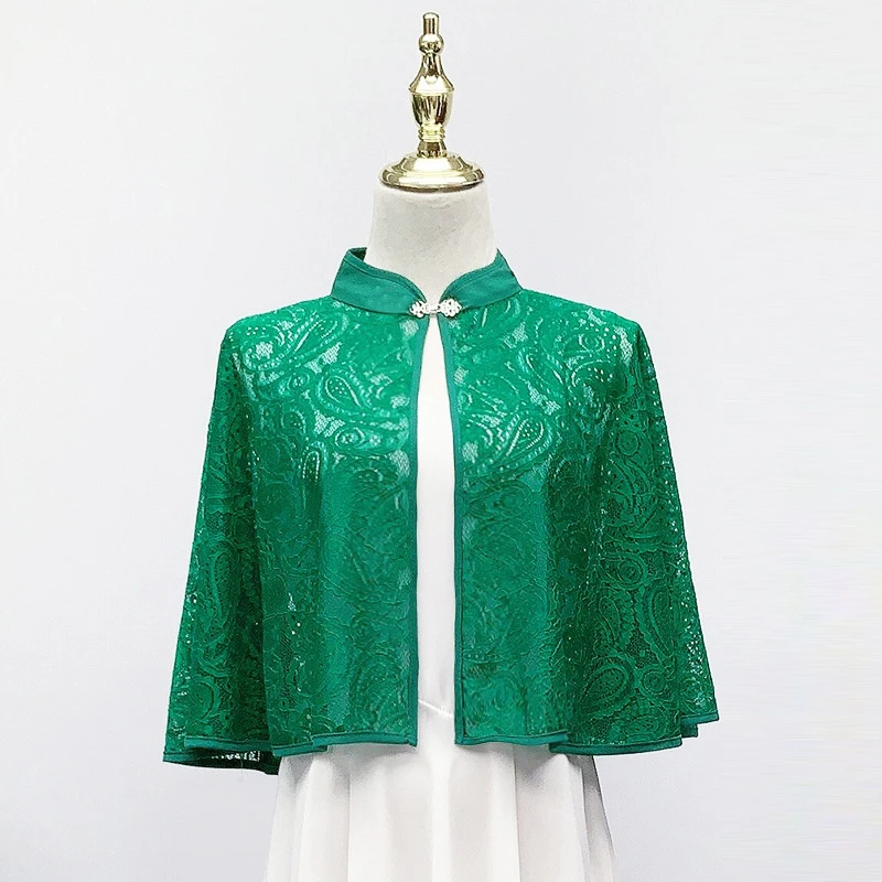 2024春夏新款优雅大码短款气质百搭时尚斗篷披肩优雅洋气减龄外披