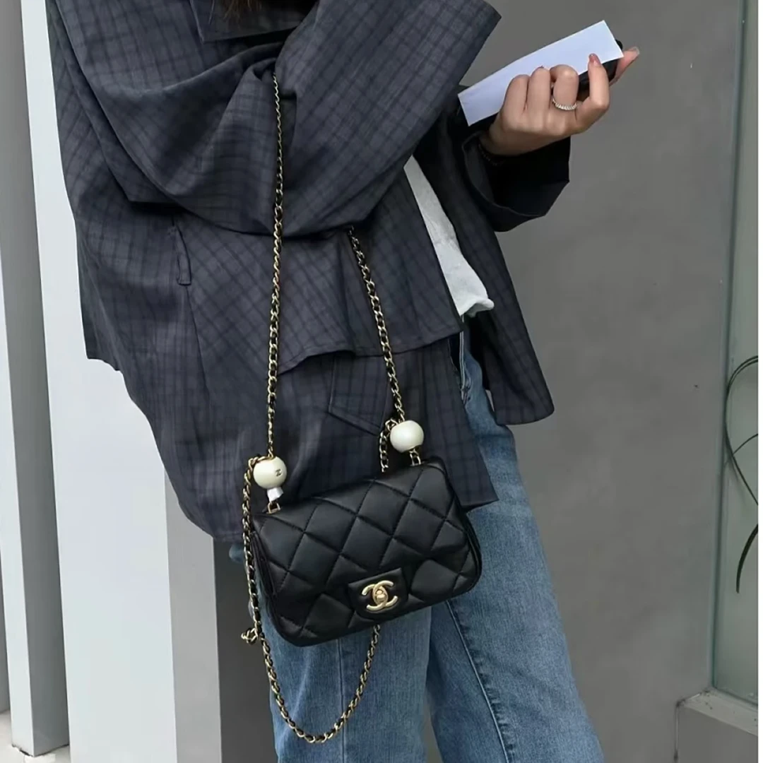 99新 Chanel/香奈儿 奢品阁/黑金24S/汤圆大mini/99新/破价37999