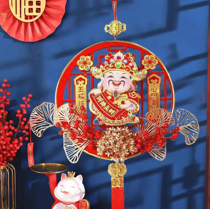 【年货】2024龙年新款摇头中国结圆形新年挂件客厅春节挂饰