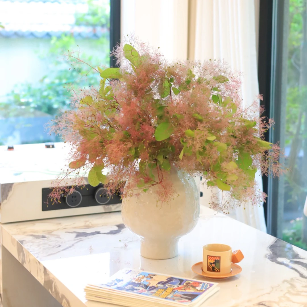 网红ins风轻奢高级花瓶龙柳吊钟龟背竹马醉木鲜花插花器家居摆件