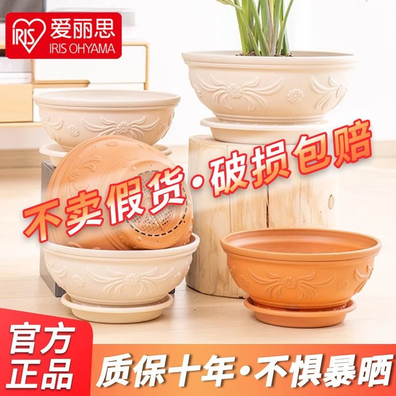 爱丽丝花盆爱丽思树脂简约塑料加厚半球盆大口径绿萝水培特价清仓