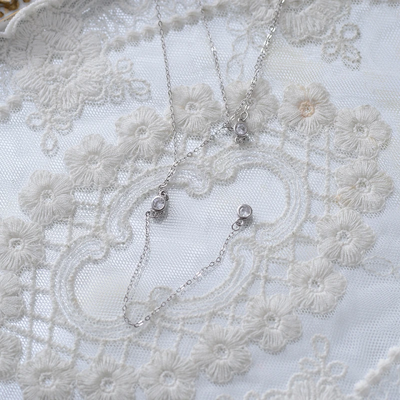 链子925银 925银双层设计感百搭性感项链bw015长40-45㎝