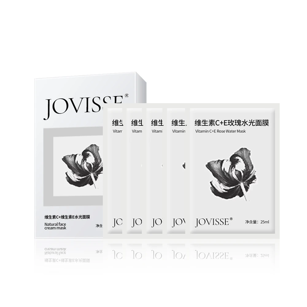 JOVISSE/洁薇丝维生素C+E玫瑰水光面膜保湿补水柔肤到手六盒-cds