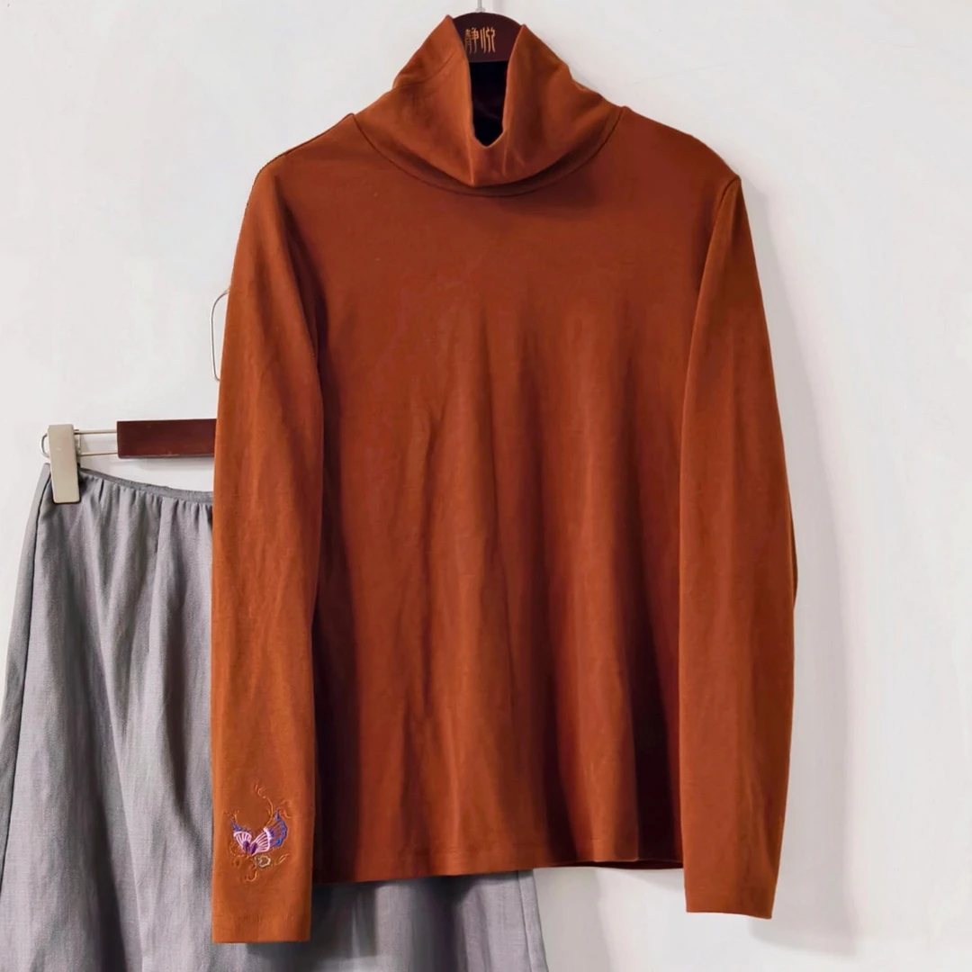 【田园刘娟-服装】花满蹊精超绒打底衫 243128  X