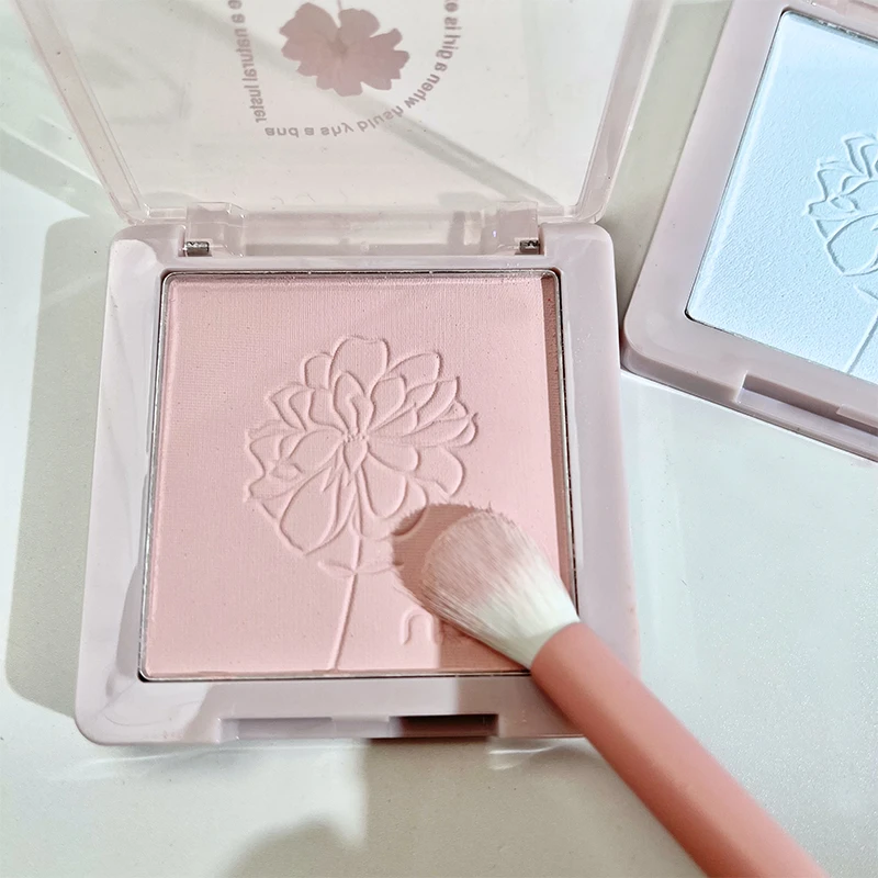 ins单色奶粉纯欲色腮红！哑光奶粉色蜜桃油橘腮蓝膨胀色提亮便携