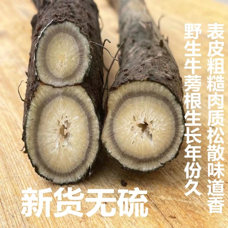 甘肃野生牛蒡根切片500克自然晒干