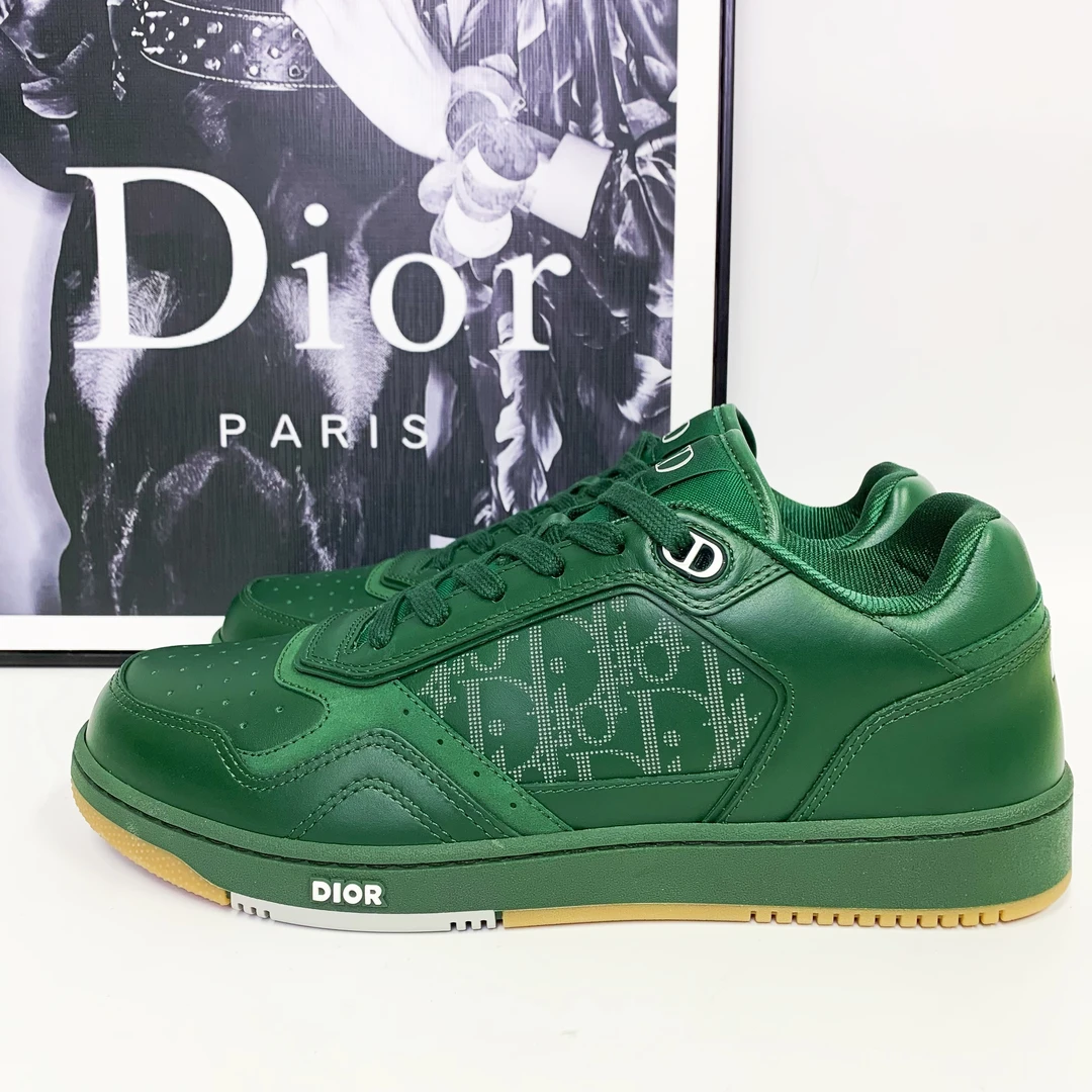 未使用 DIOR/迪奥 迪奥B27 绿色低帮休闲板鞋