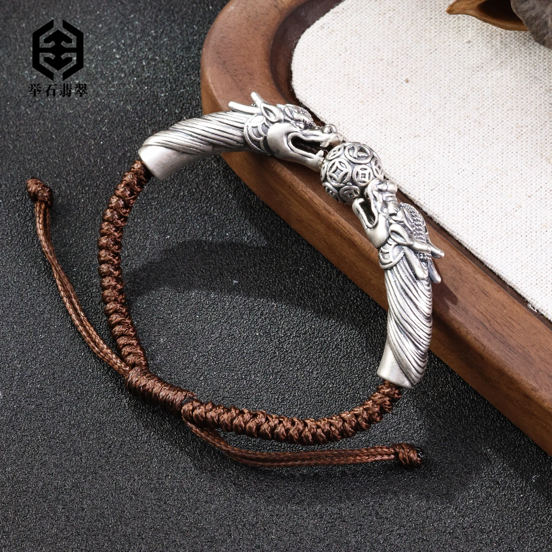 足银银制品 【举石臻品】TH0824-421-30足银999手绳（一件/约22cm）E