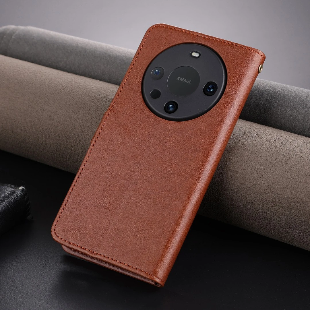华为mate60手机壳全包双面保护套mate60pro+防摔翻盖皮套男女支架