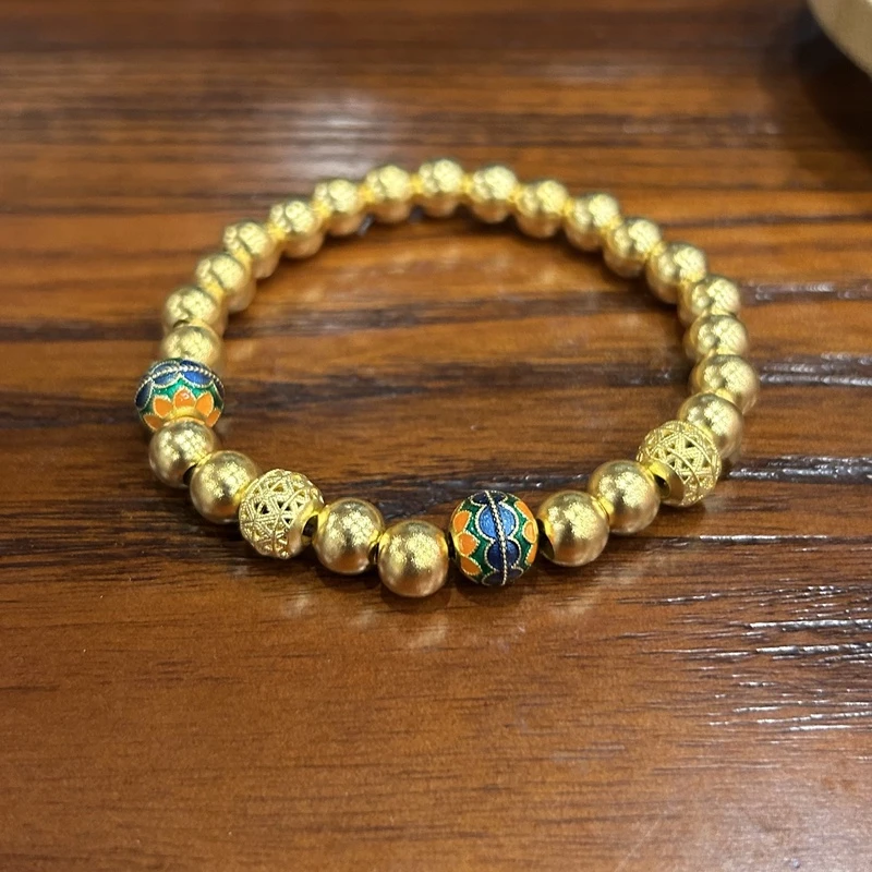 足银银制品 卡7珐琅福气贵人气质礼物文体手串