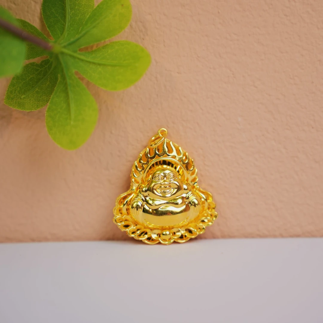 吊坠足银 火焰佛吊坠厚包工艺亮面设计感十足百搭气质女人选择