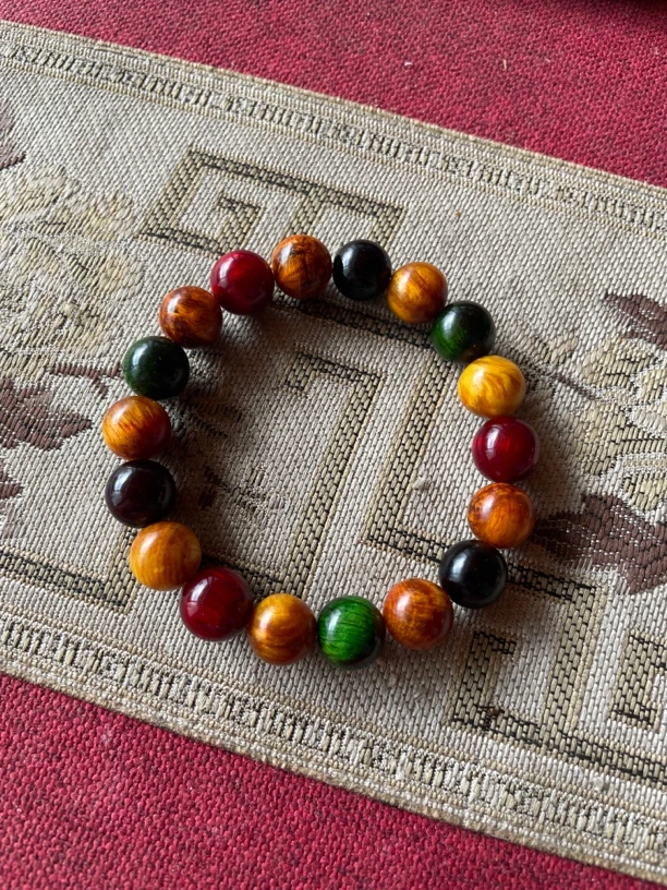 般若臻品·山上师傅发货帝王血龙木1.0多宝珠男女本命年单圈手串