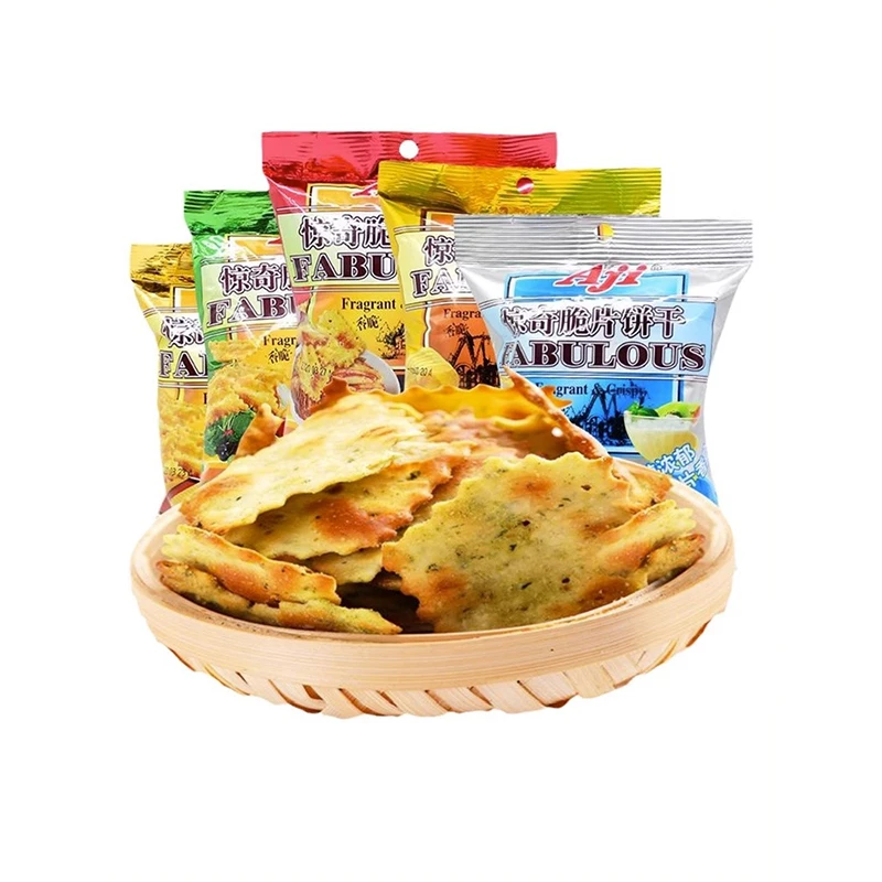 aji惊奇脆片饼干55g/袋芝士苏打好吃的咸味零食小吃休闲食品