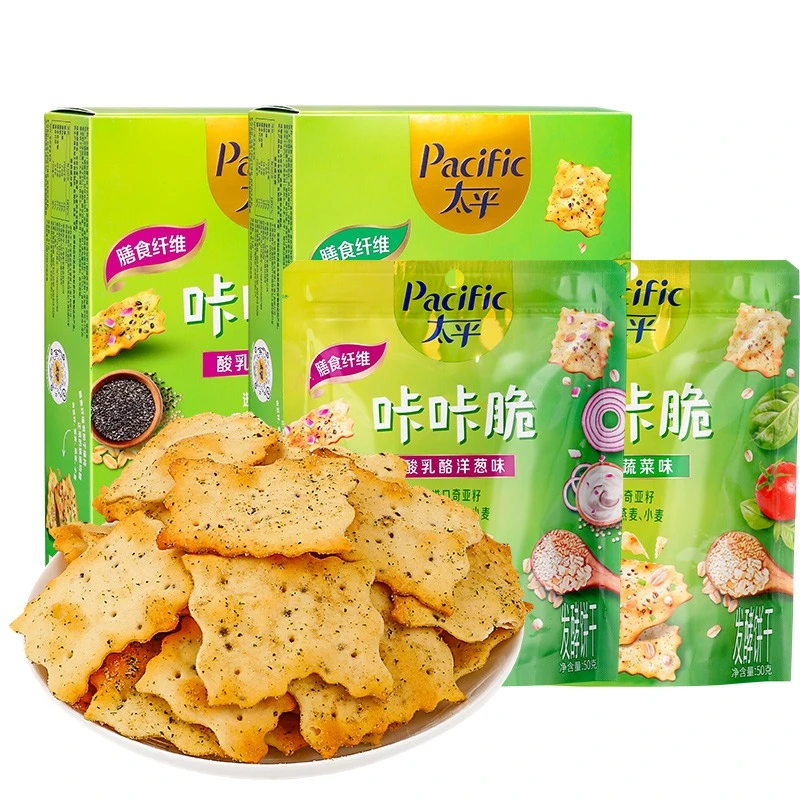 太平梳打咔咔脆50g*2包混合蔬菜乳酪味轻食解馋苏打休闲代餐饼干