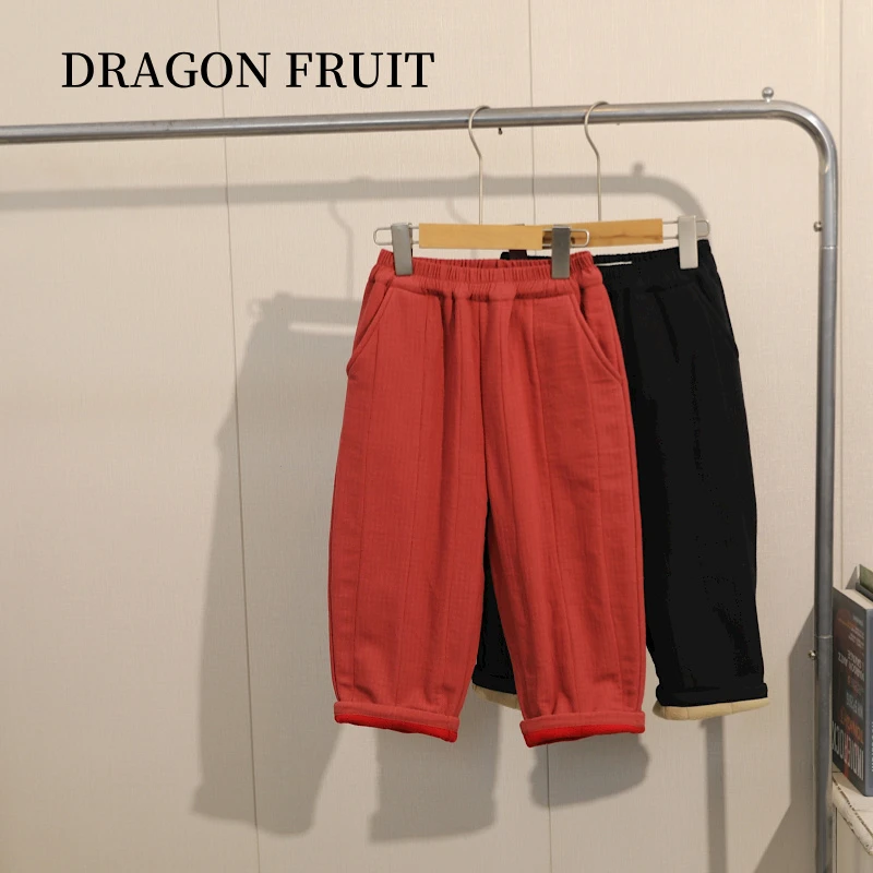 儿童加绒裤冬季新款中大童休闲裤男童长裤