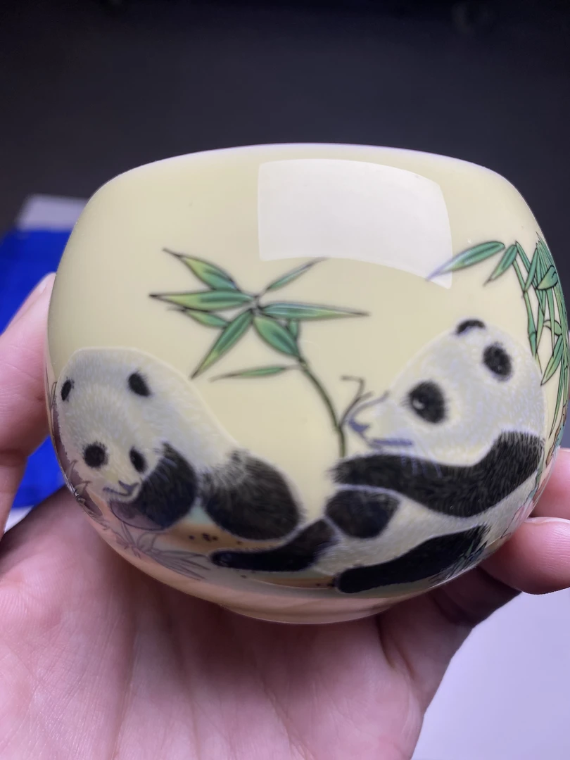 【闪购商品】瓷茶盏节节高升熊猫吉祥主人杯A