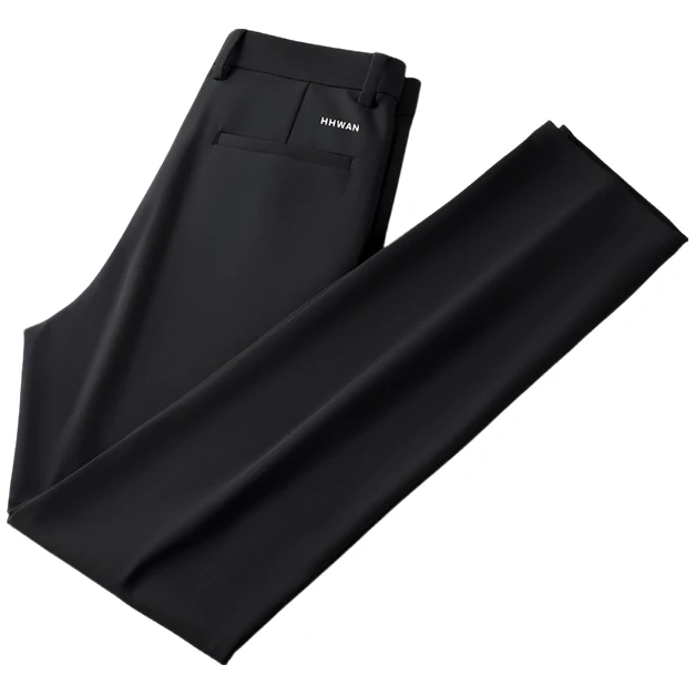 HHWAN 四防休闲裤加弹力厚款-黑色/灰褐/孔雀蓝/深灰/深蓝直筒