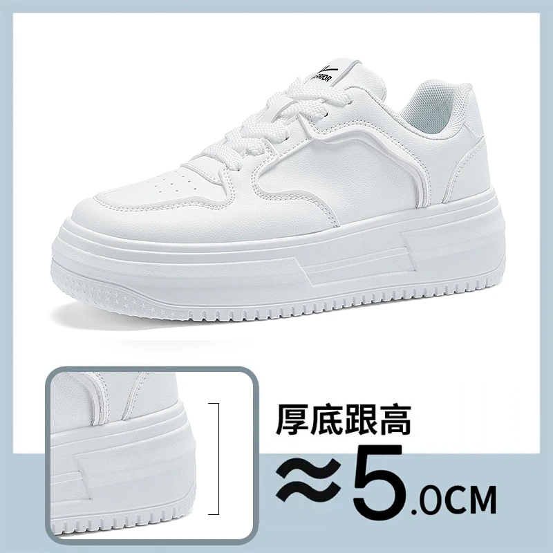 回力厚底小白鞋2024新款秋季透气百搭运动鞋女款韩版潮流时尚ins