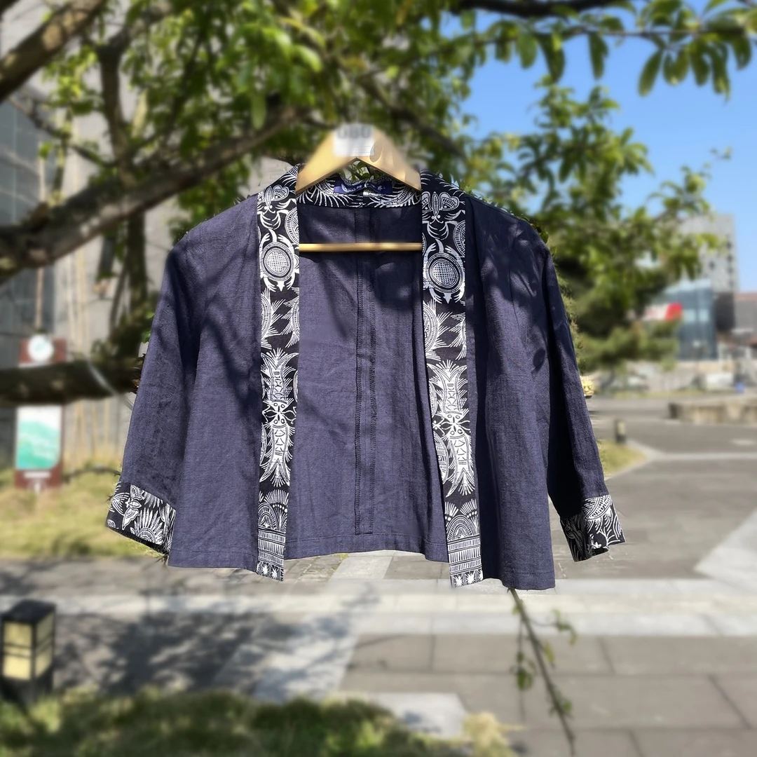 蜡的世界原创手工植物染色复古古风中国风开衫