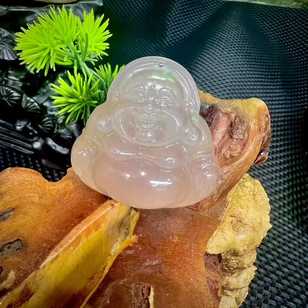 【德哥甄选】20100-稀有高端贵气藕粉大佛一个奇石