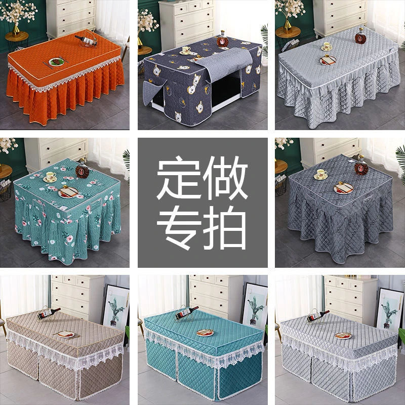 【定制专拍】不退换定做烤火电炉罩电炉罩正方形长方形桌布罩皮罩