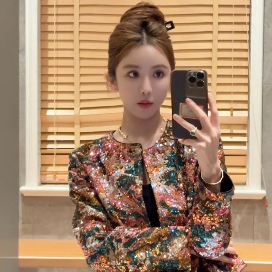 BABY ANNE【Rish Asians】系列-炫彩亮闪亮片西式外套/半裙PD243008