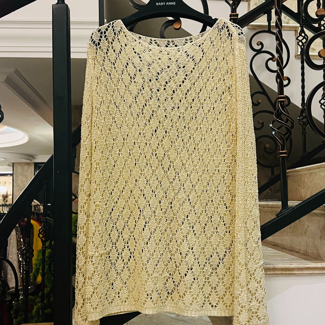 BABY ANNE（双11大促）闪闪纱镂空编织长短款上衣/连衣裙-PD241014